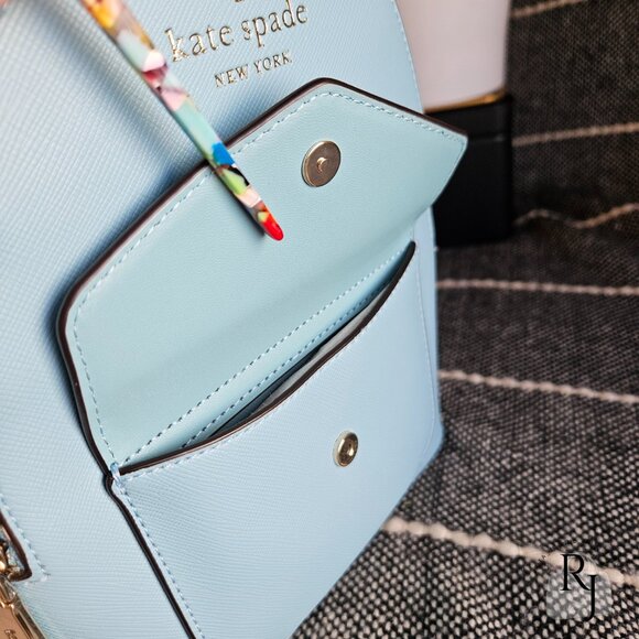 #10 Kate Spade Schuyler Mini Backpack and Wristlet – Smoky Blue - Picture 10 of 16